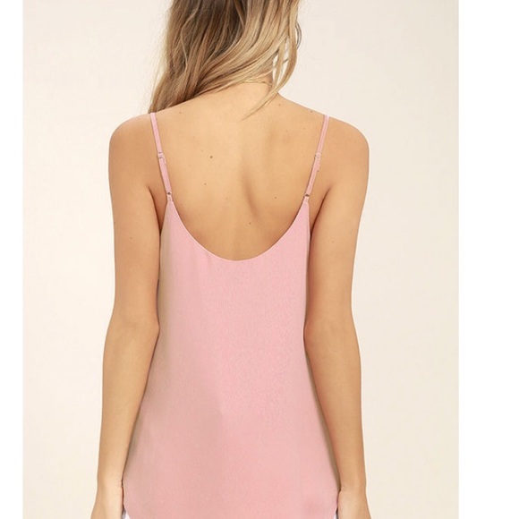 Lulu ‘s Sweet Fling Mauve Pink Mesh Tank Top - Picture 2 of 5